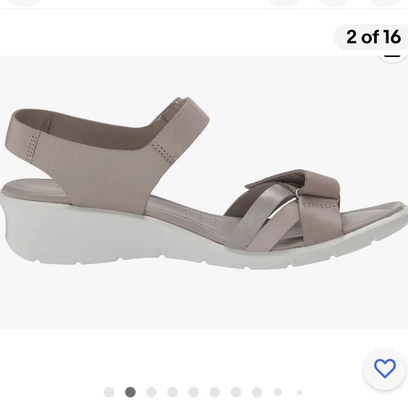 NEW IN BOX - ECCO Women's Felicia Ankle Strap Sandal Wedge (9-9.5) - Picture 2 of 16